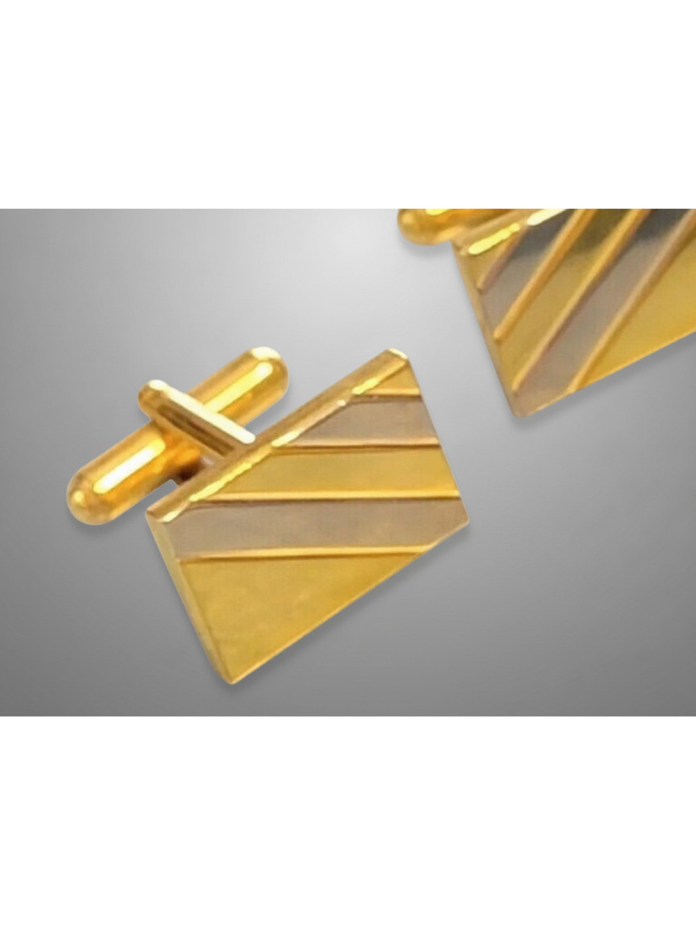 Vintage Gold  & Silver Cuff links, Mid-Century Gift for Him Cufflinks cl-